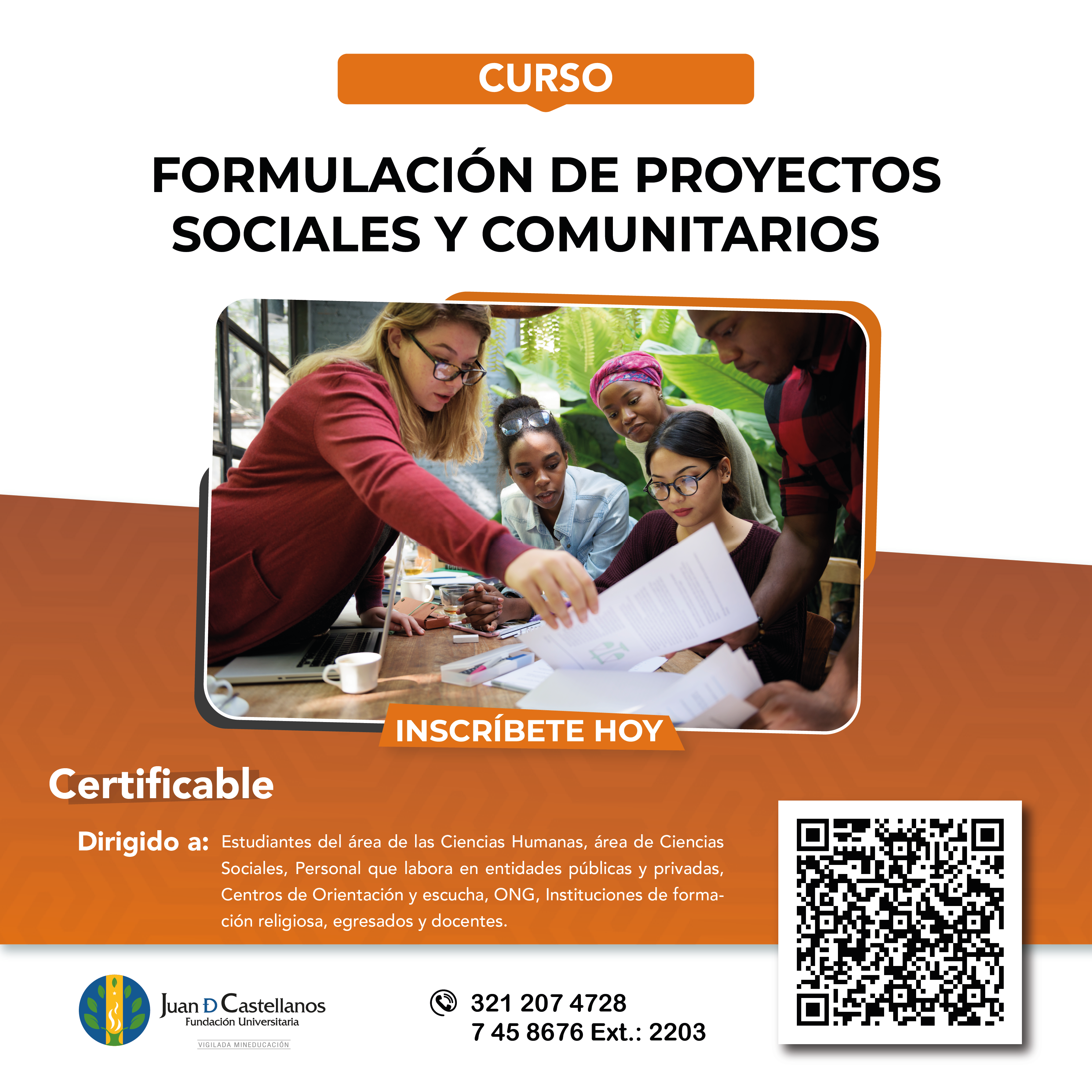 ¡Inscríbete al curso en Formulación de Proyectos Sociales y Comunitarios!