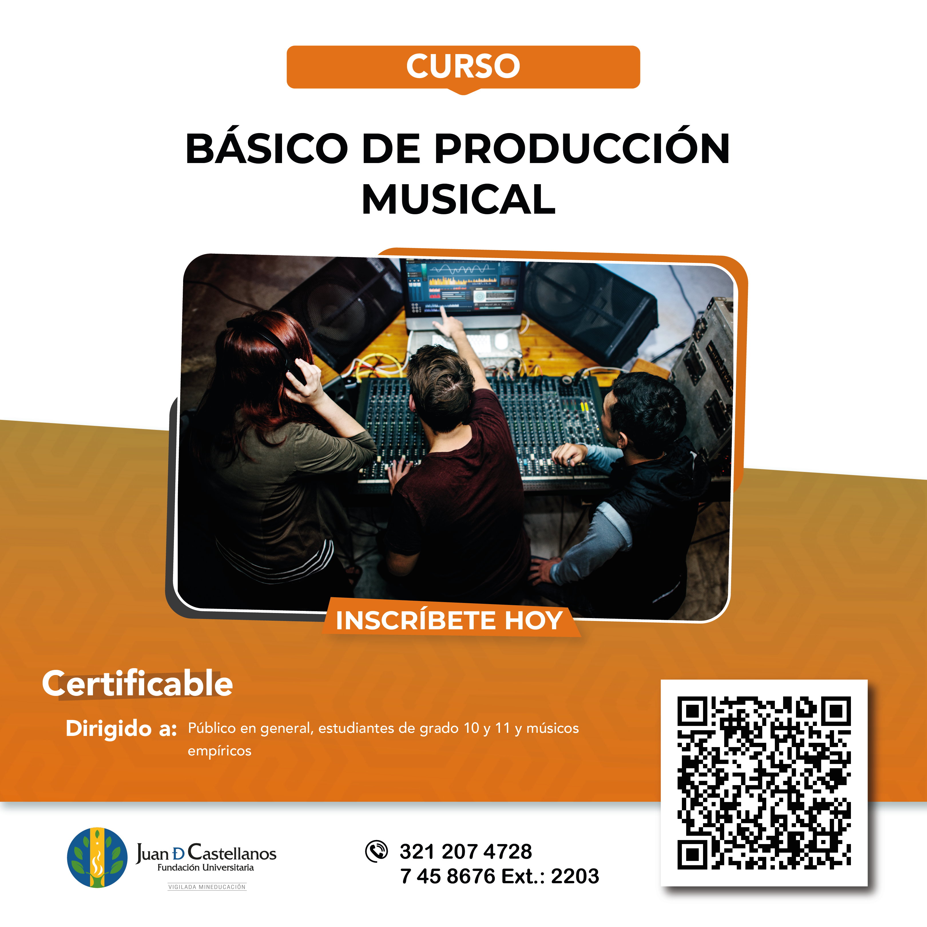 ¡Inscríbete al curso Básico de Producción Musical!