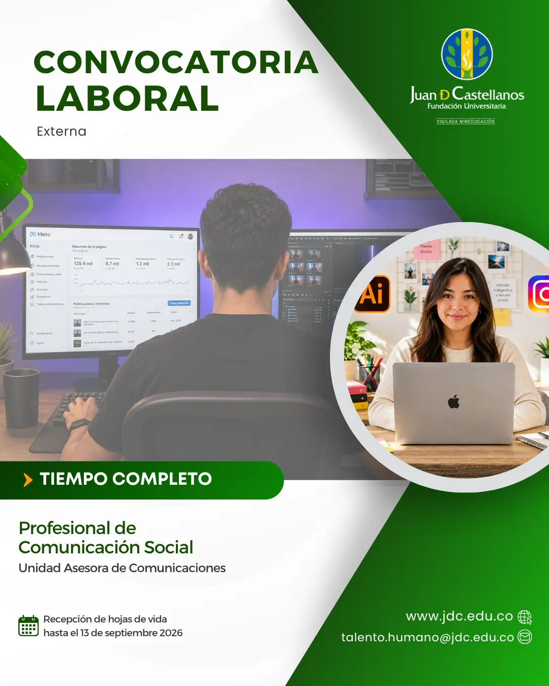 Profesional de Comunicación Social (Tiempo Completo) – Unidad Asesora de Comunicaciones (Convocatoria externa)